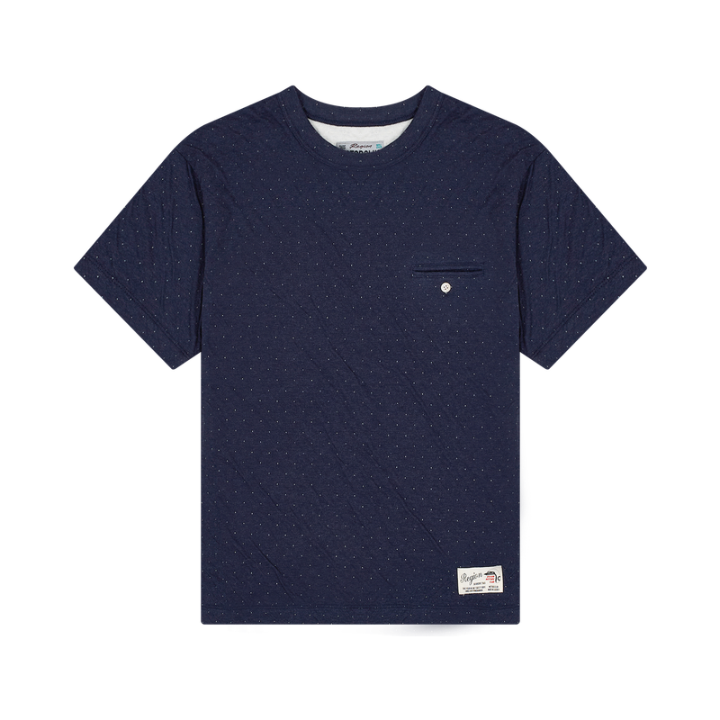 safarispot（サファリスポット）の「 REGION MOTORS CLUB DOTS LIP POCKET TEE (NAVY)（Tops）」