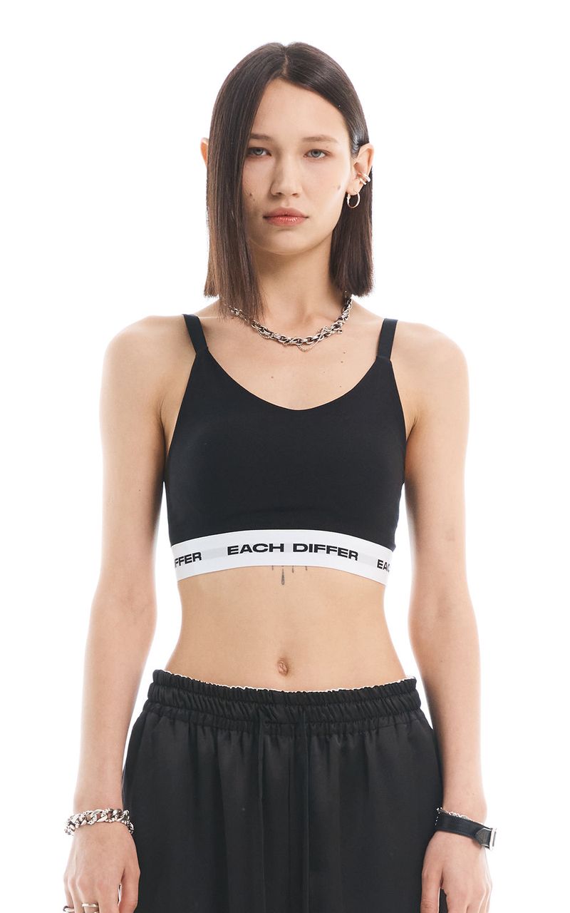 EACH DIFFER(イーチディファー)の「LOGO BAND BRA TOP_BLACK(Tops)」
