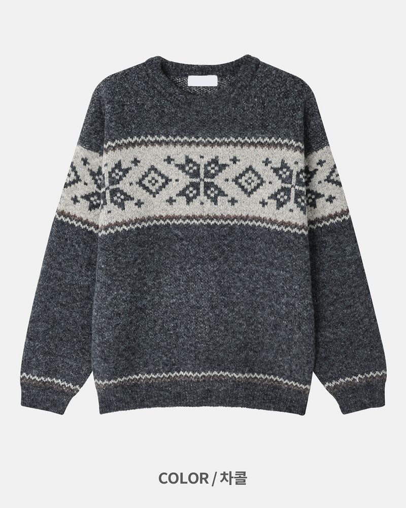 Frost nordic pattern knit