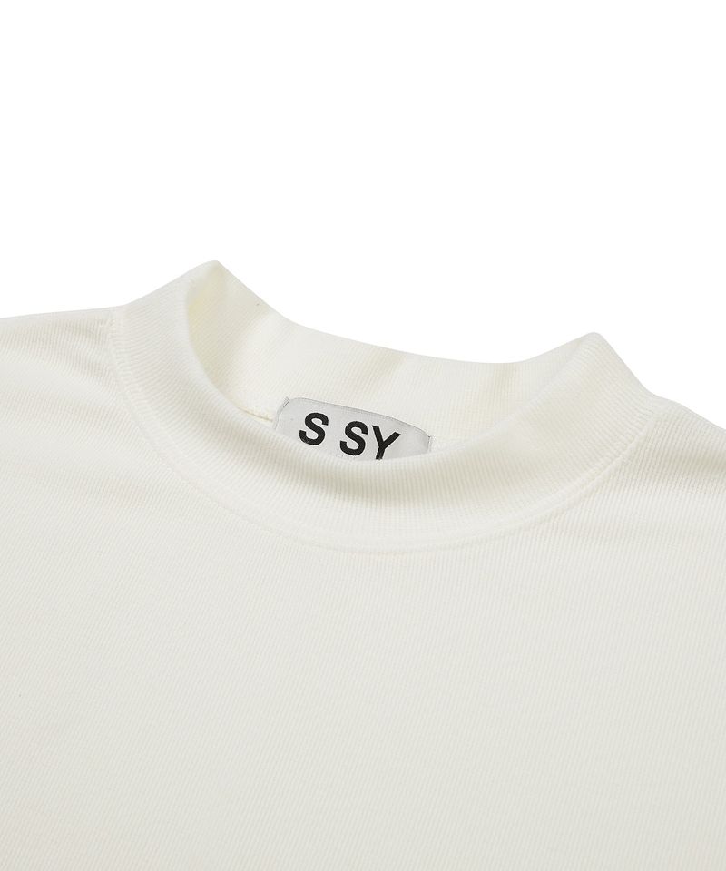 half neck essential long sleeve ivory