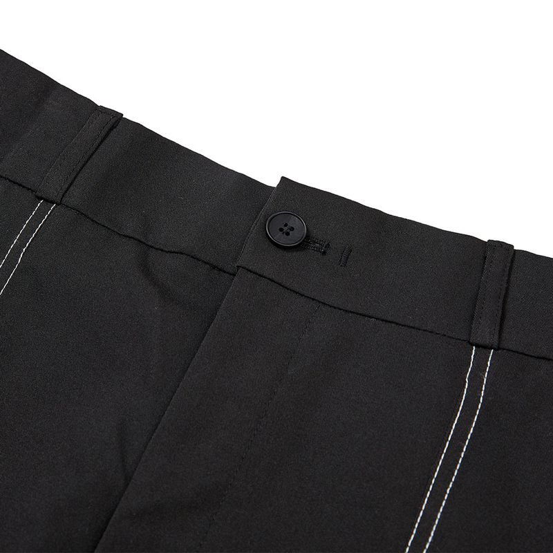 front stitch slacks black