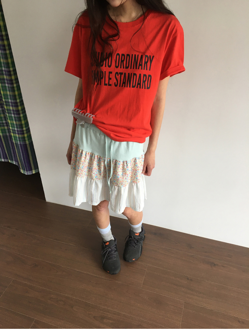 Mani patchwork skirt (2color)