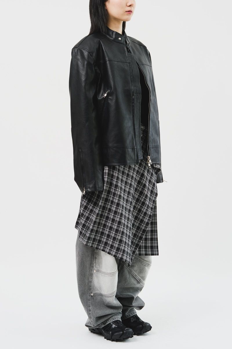 Burn Leather jacket (3color)