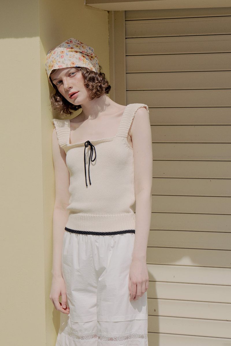 Morie sleeveless knit_cream