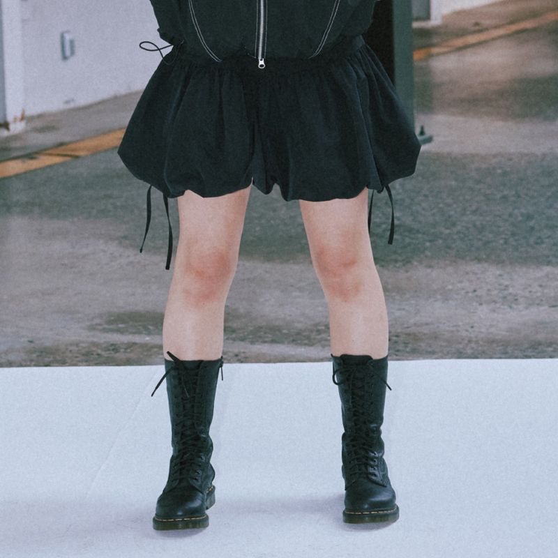 SHIRRING BALLOON SKIRT