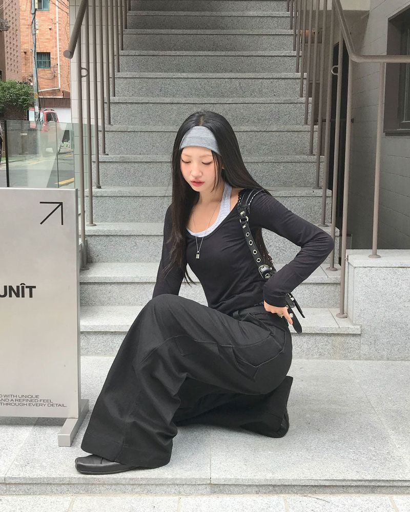 ミドルカーペンターディテールロングパンツ