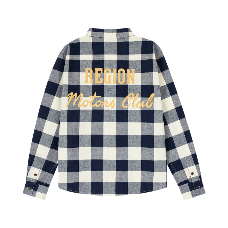  REGION MOTORS CLUB STRIPE WAPPEN SHIRTS JACKET (INDIGO)
