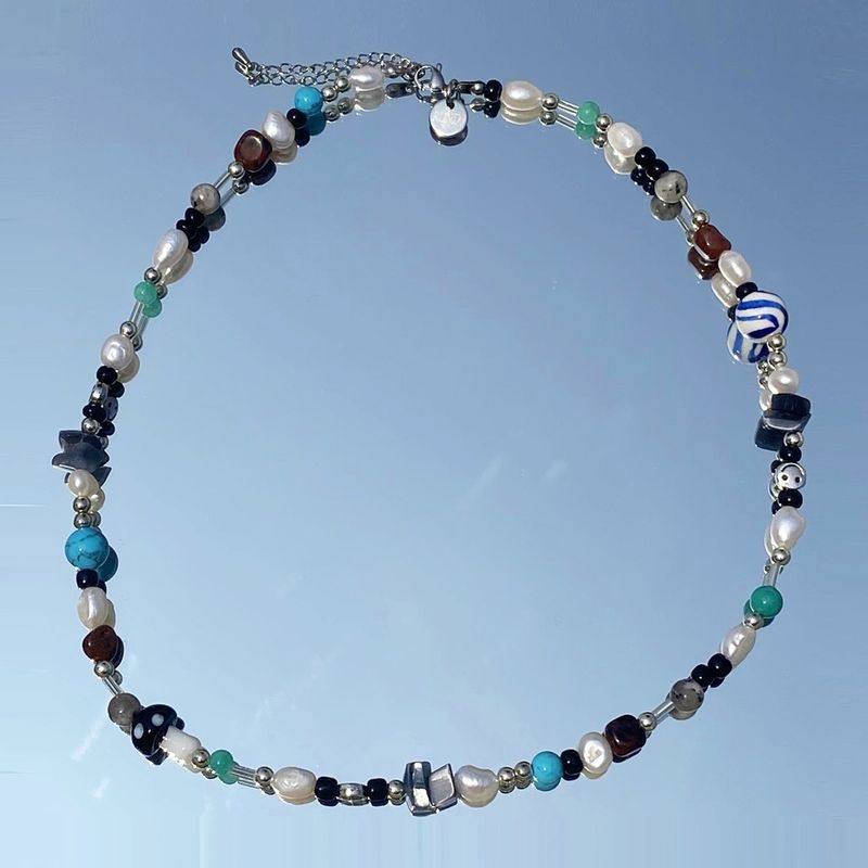 multi beads necklace 03
