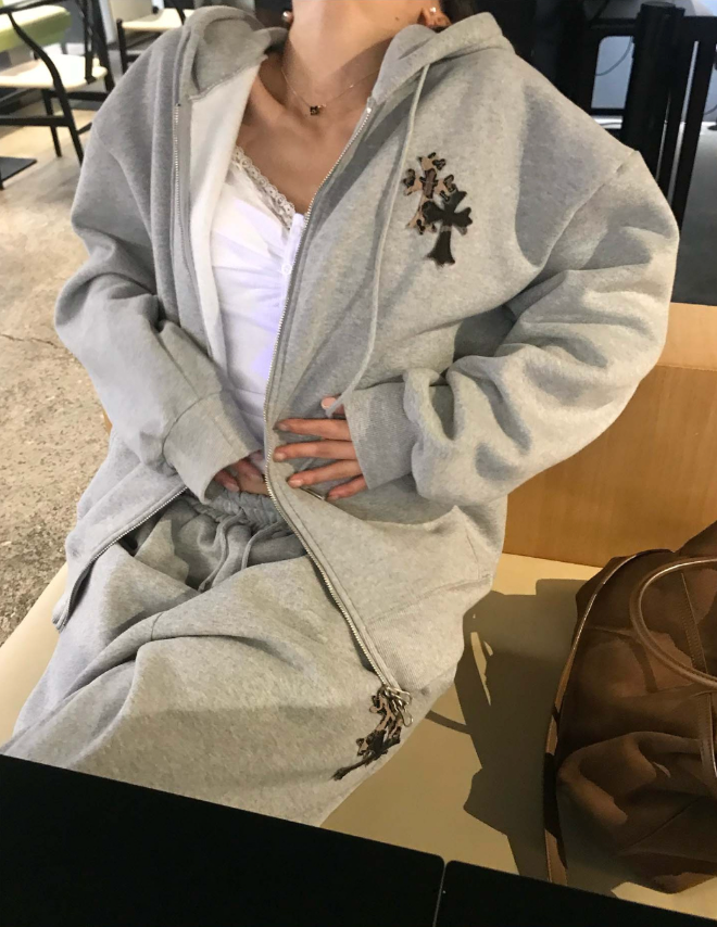 connect patch napping mens hoodie zip