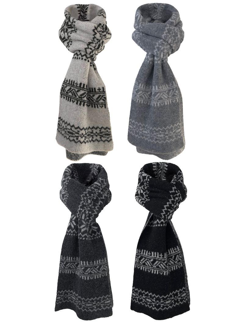 winter jacquard contrast muffler (4color)