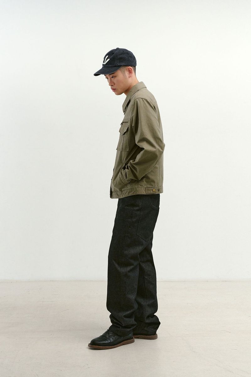 Natural High Waist Baggy Fit Denim Pants (Black)