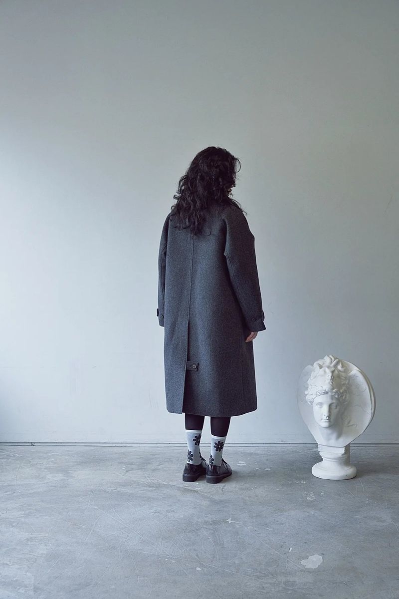 PURE-WOOL 90 BALMACAAN COAT (Charcoal)