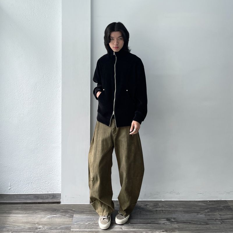 Washed Wide Denim Pants
