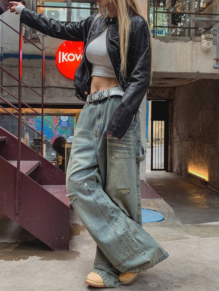 Saika Suede Cropped Rider Jacket