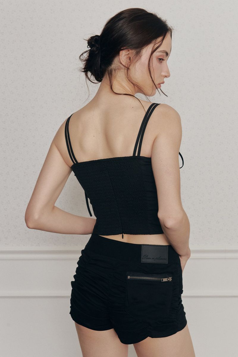 HEART RIBBON TOP (SS ver.) black