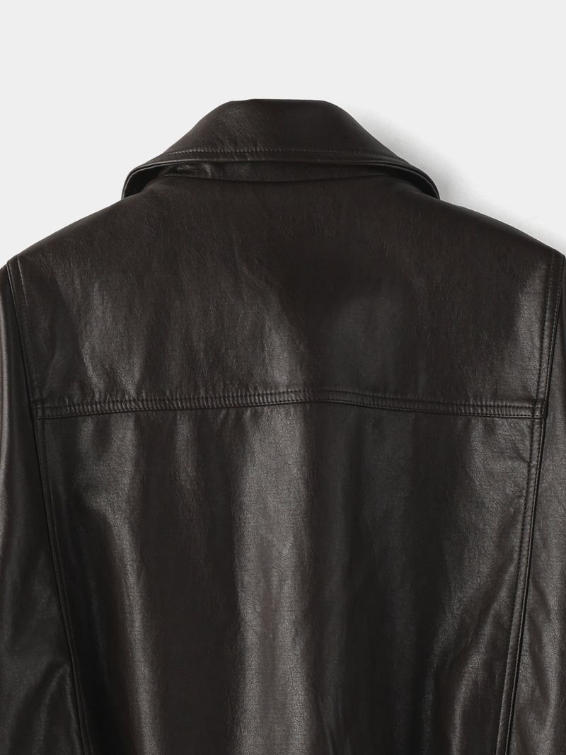 Fear Curved Leather Jacket
