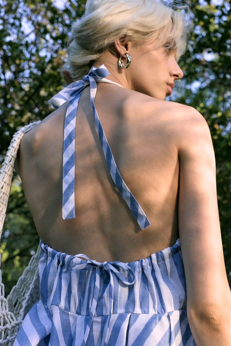 EVIE Velano HALTER TOP BLUE