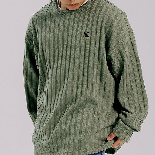 WIDE KNIT CREWNECK