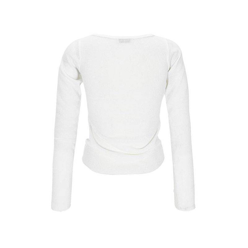 V NECK SLIM KNIT-IVORY