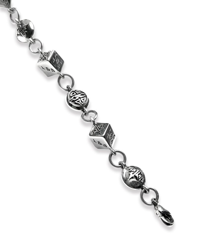 DICE BALL CHAIN BRACELET(22.5CM)