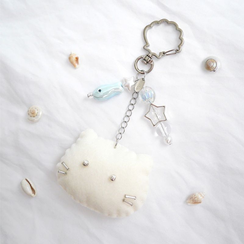 [soft keyring] seaside cat (blue)