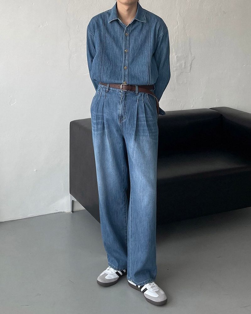 LE Coleman Linen Two-Tuck Denim