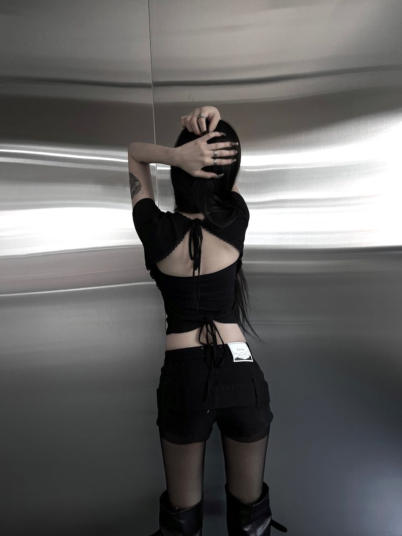 レースバックスリット リボントップ (2color)