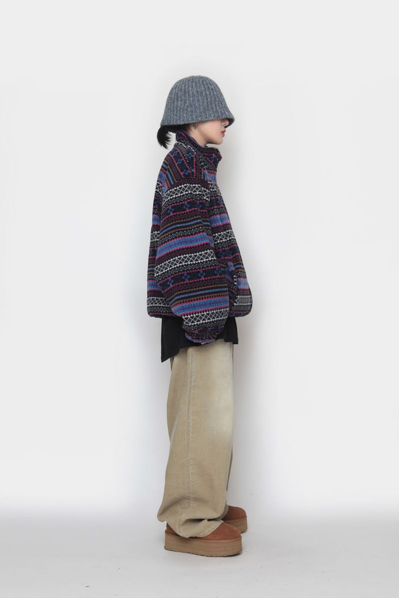 Elle Pattern Fleece Jacket