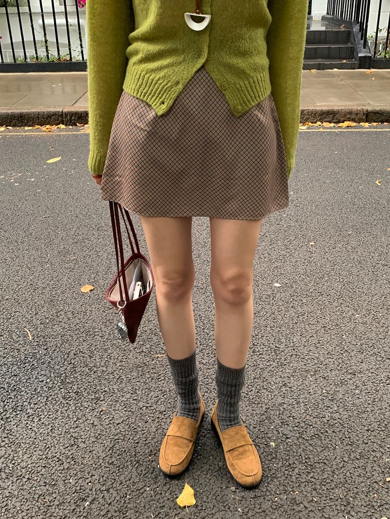 [MADE] Bellis checkered mini skirt