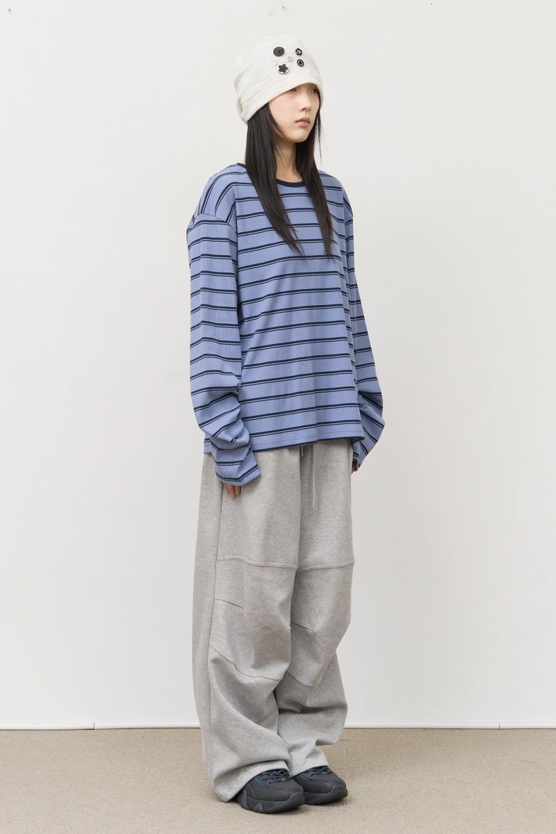 メイフェージングボーダー長袖Tシャツ