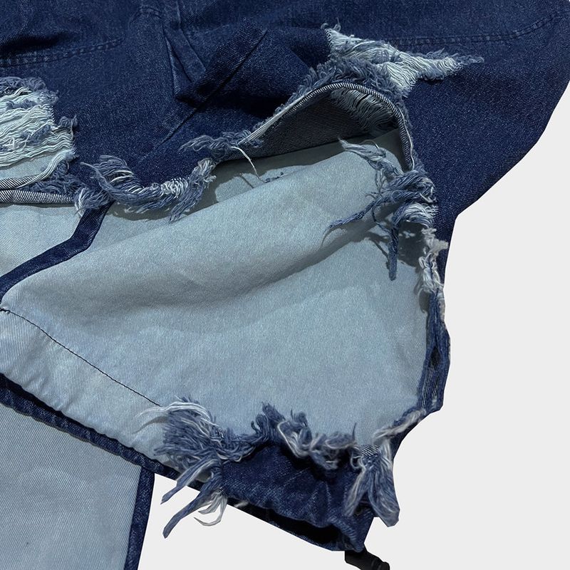 bleach denim pants_blue