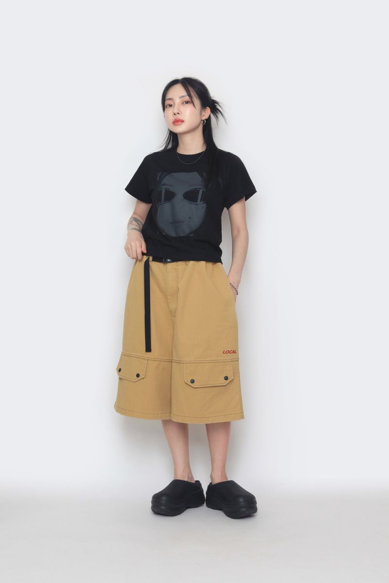 Stone Local Belt Bermuda Pants