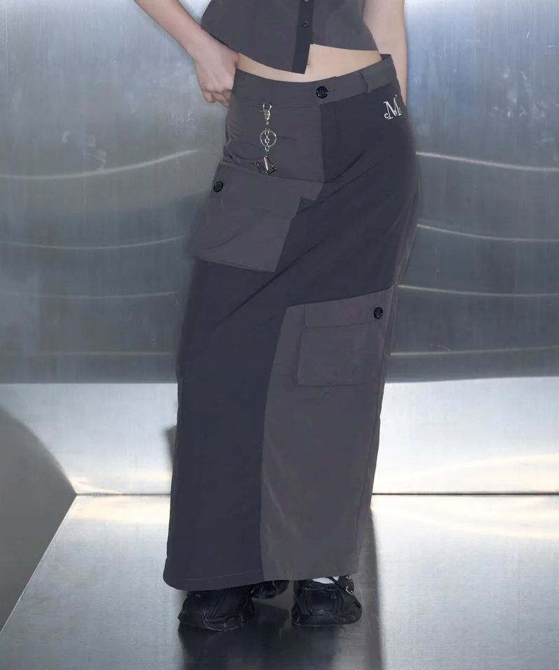 MUCENT（ムセント）の「SHADE SET-UP POCKET LONG SKIRT（Skirts）」