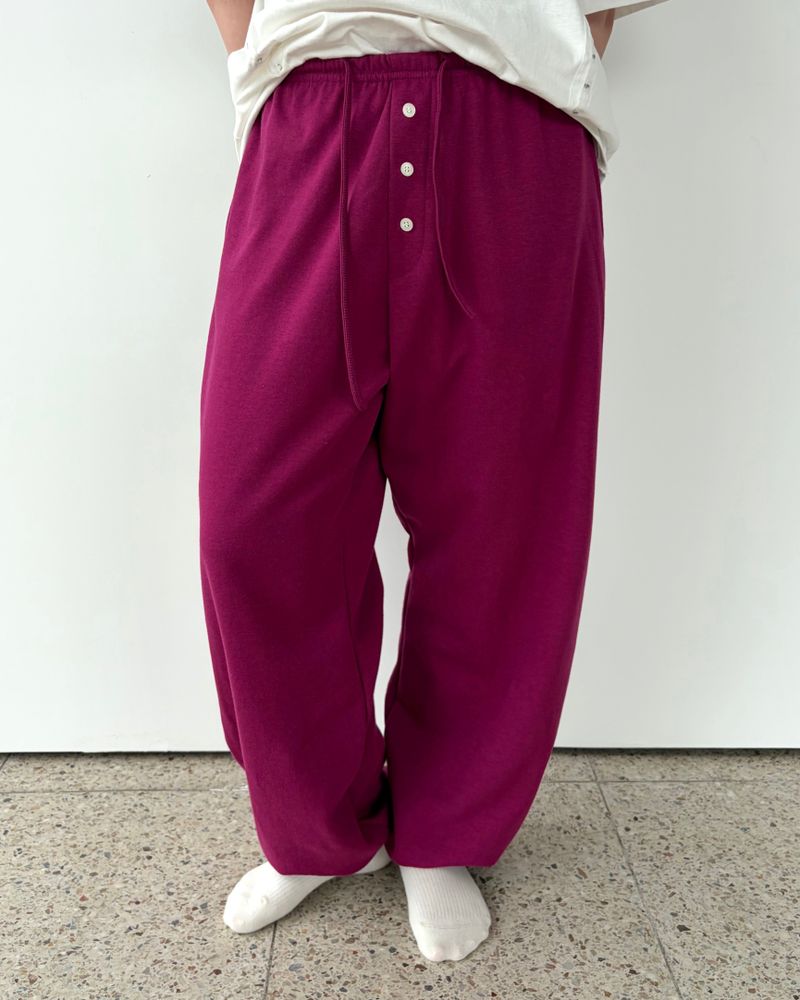 サマー ボタン スウェット パンツ(2colors)