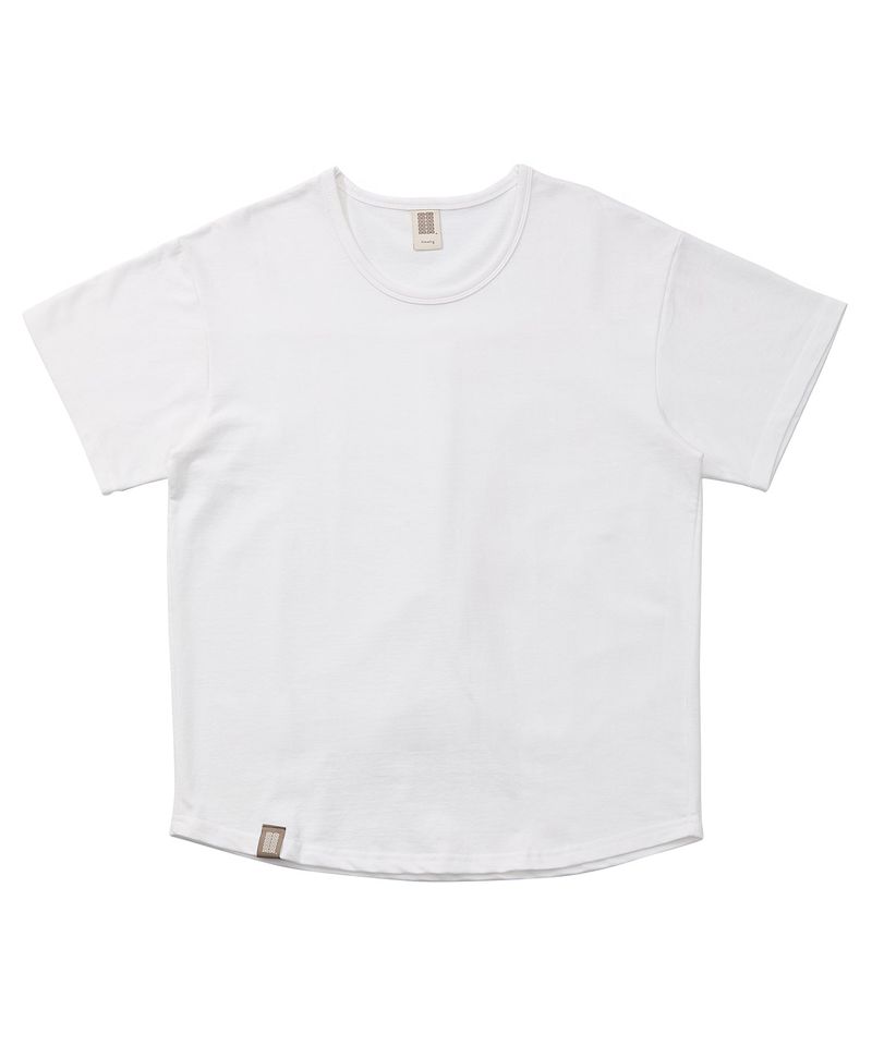 ESSENTIAL PLEAT U-NECK 1/2 TEE (Off-White)