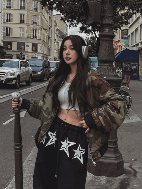 ULAN(ユレン)の「Terry Reversible Camo Flight Jumper(Jackets/Outerwear)」
