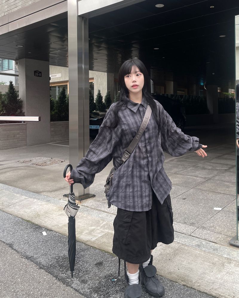 Oa Rinkle Checkered Long Sleeve Shirt