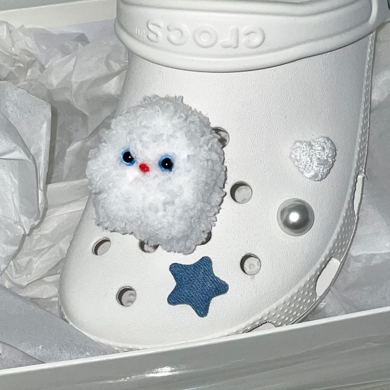 [made]fluffy monster shoes charm set 