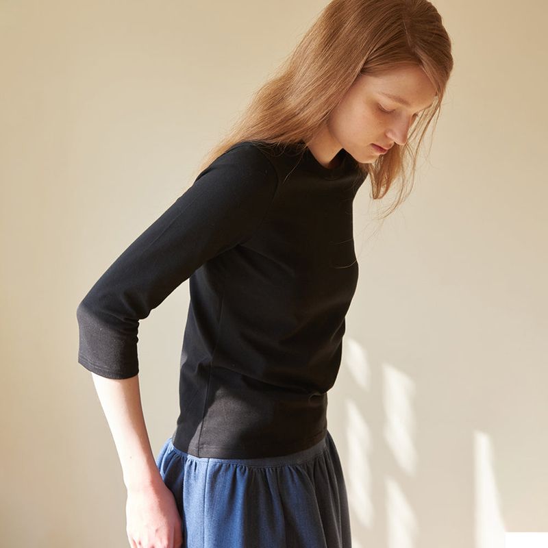 CORCA（コルカ）の「Modal Sleeves Tee Black（Tops）」