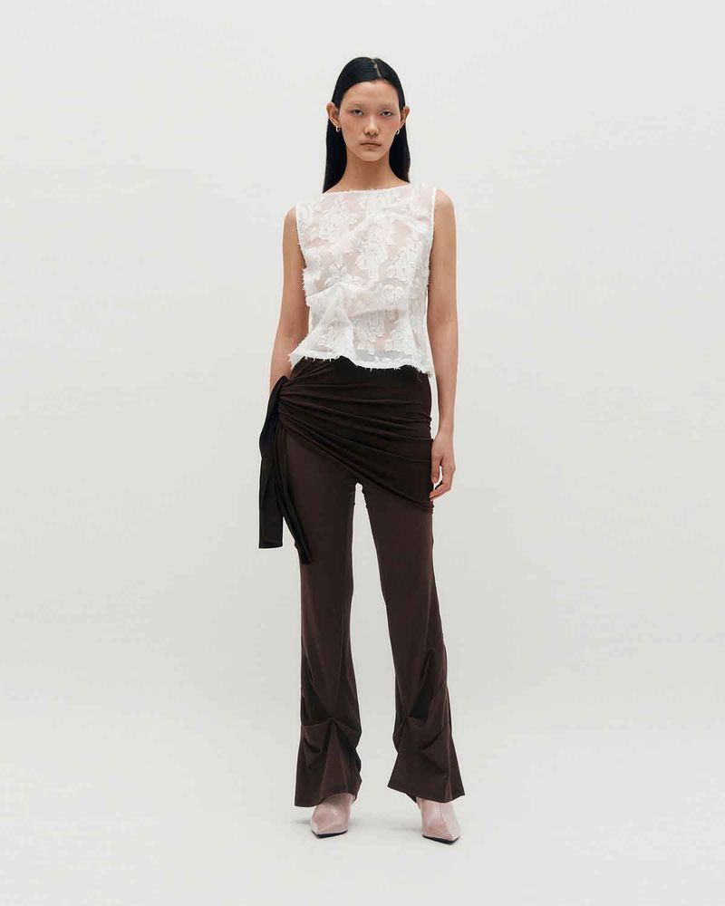 KIMZISU（キムジス）の「Sheer Layering Pants _ BROWN（Pants）」