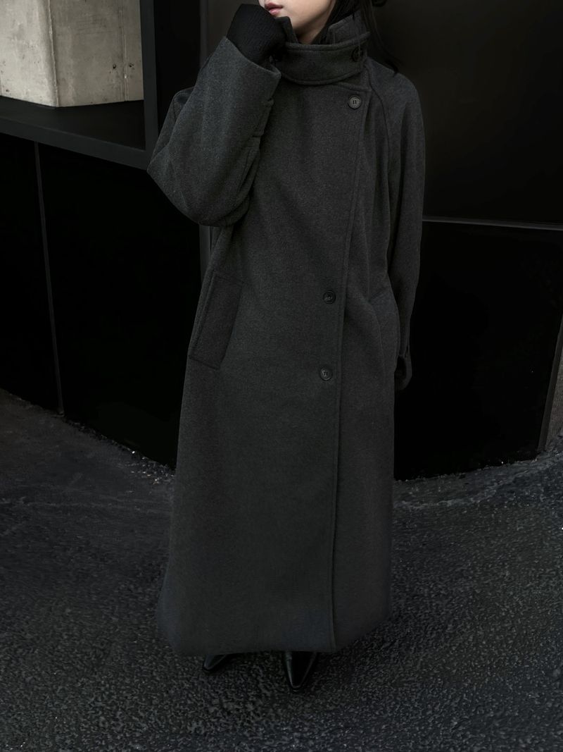 city high neck long coat (2color)