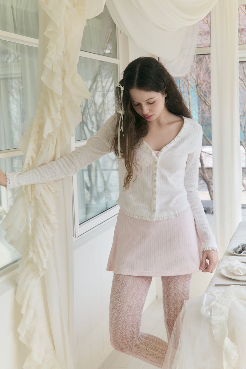 Sweet Dreams Button Mini Dress (Pink)