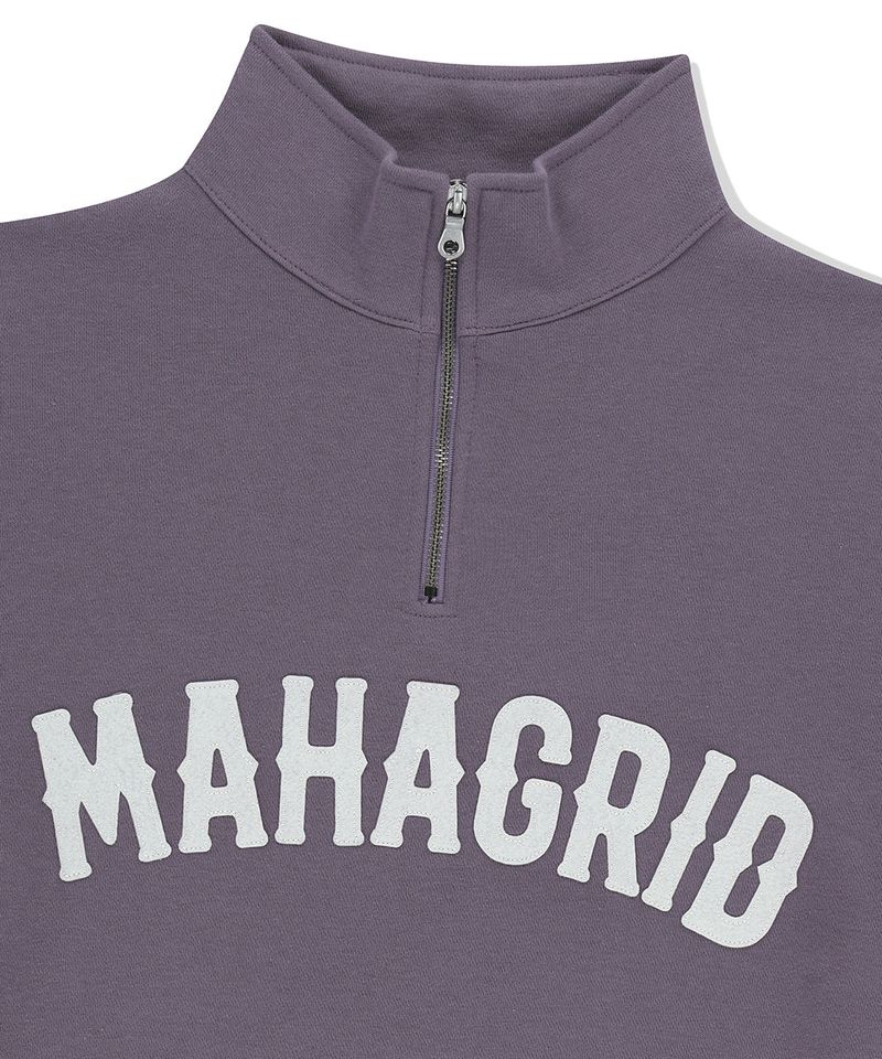 ARCH LOGO APPLIQUE HALF ZIP-UP SWEATSHIRT