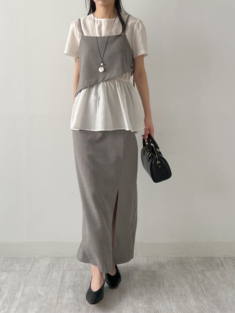[SS] Bocashi Unbalanced Layered Bustier
