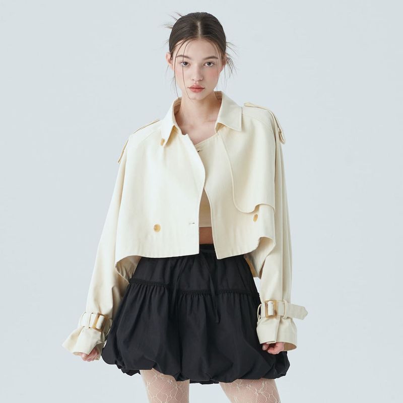 MOIFAIRE(モイフェア)の「CROP TRENCH JACKET / IVORY(Jackets/Outerwear)」