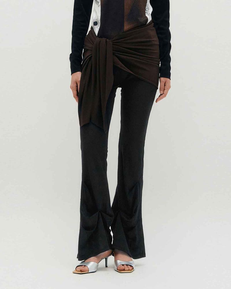 Sheer Layering Pants _ BLACK