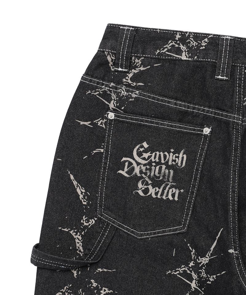 PRINTED CARPENTER DENIM PANTS BLACK(CV2FSUD110A)