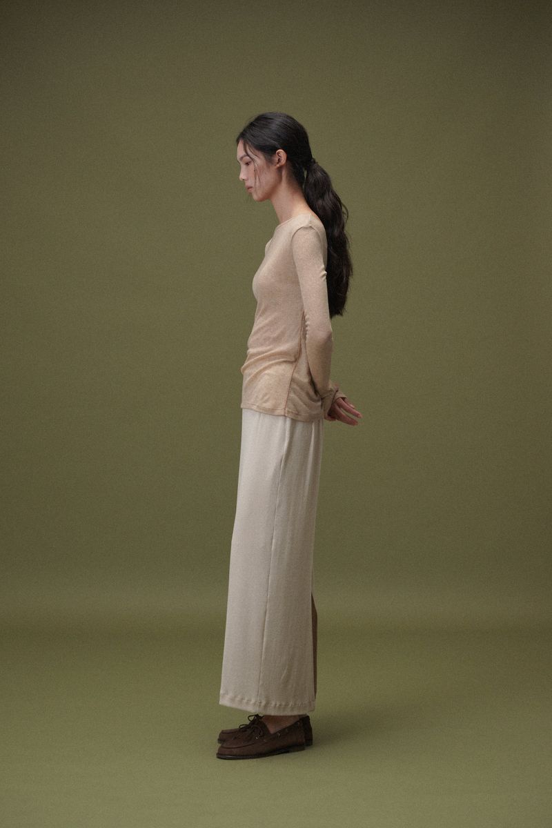 Jersey Long skirt (Beige)