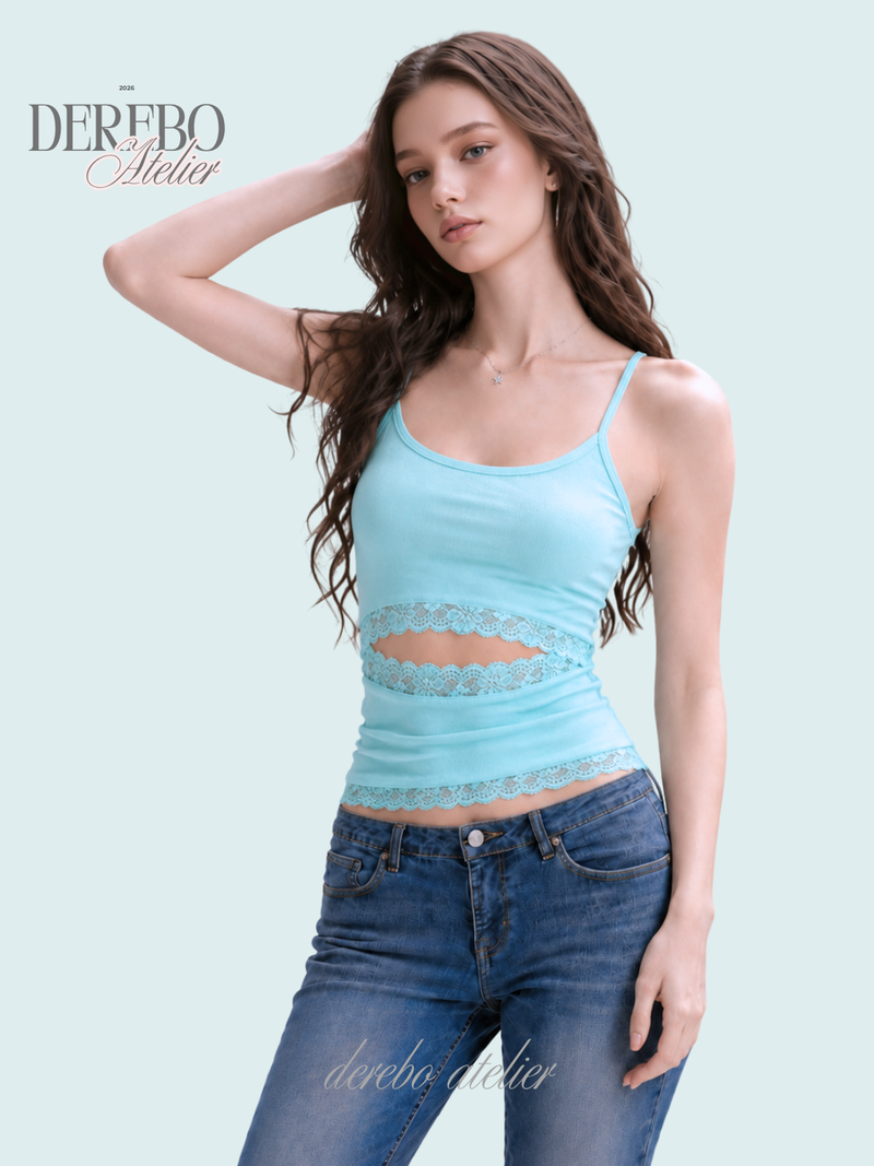 Edge Open Lace Sleeveless Top
