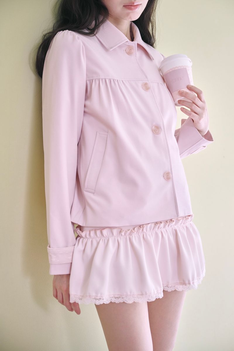 Sophie Shirred Trench Jacket (2 colors)